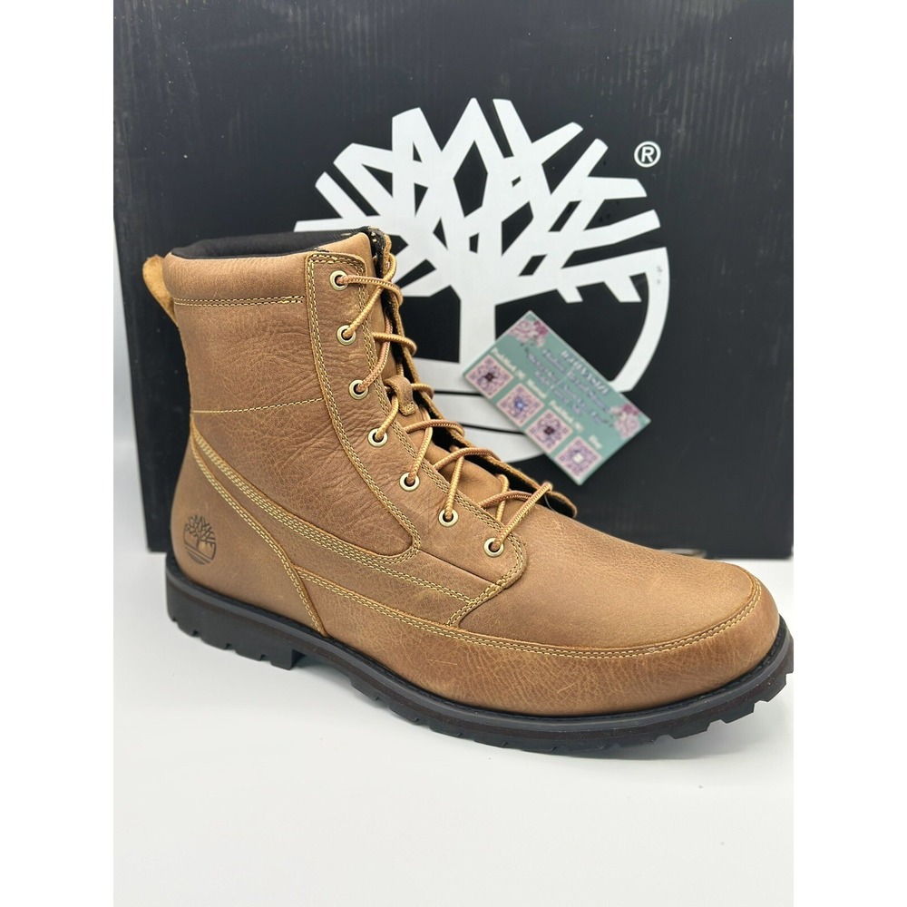 Timberland Attleboro 6" Boots Men's Size 10.5 Brown Leather Combat New